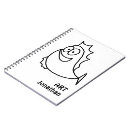 Cuaderno Pescado blanco y negro singulares