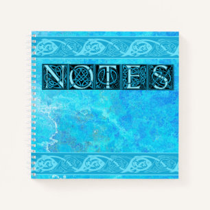 Cuaderno Pescado celta de Knotwork en azul