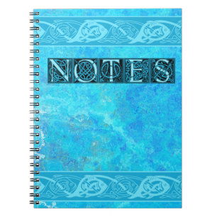 Cuaderno Pescado celta de Knotwork en azul