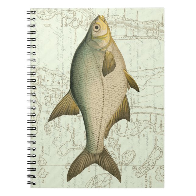 Cuaderno Pescado de agua dulce en el mapa (Frente)