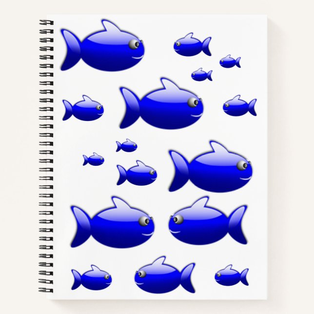 Cuaderno Pescado de bloc de notas espiral (Anverso)