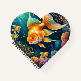 Cuaderno Pescado de oro en aguas submarinas