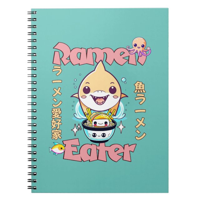 Cuaderno Pescado de tiburón Ramen Eater - ¡Amantes de la co (Frente)