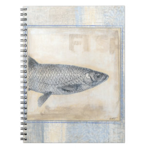 Cuaderno Pescado gris en fondo beige
