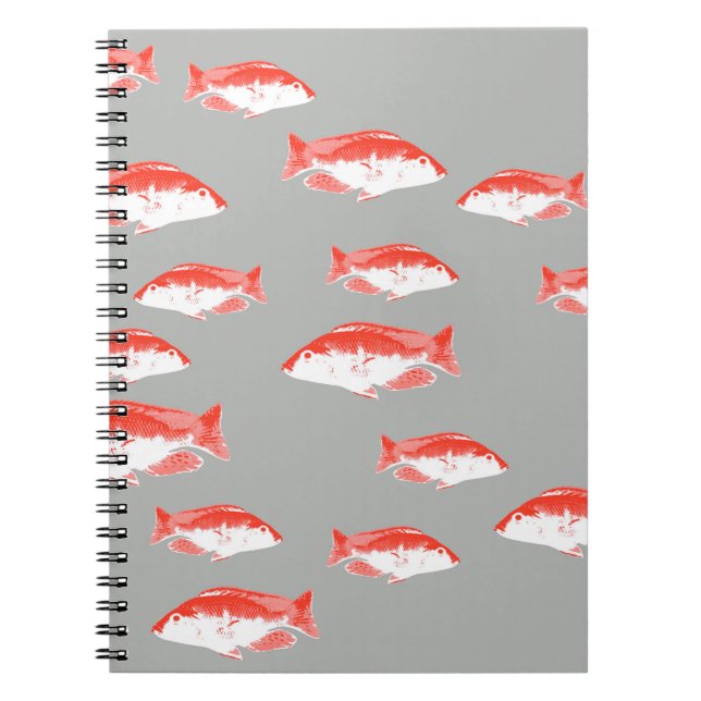 Cuaderno Pescado rojo y gris (Frente)