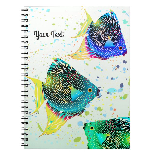 Cuaderno Pescado tropical colorido (Frente)