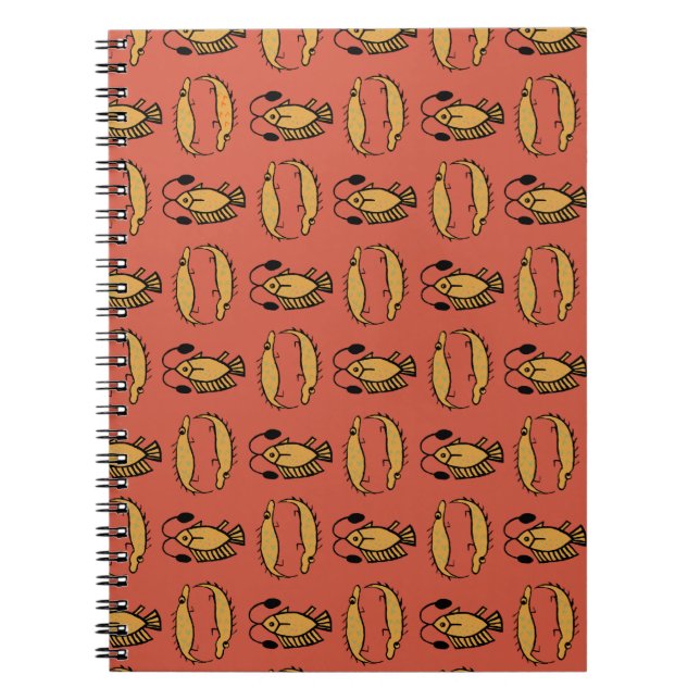 Cuaderno Pescado y cocodrilo egipcio en bloc de notas en es (Frente)