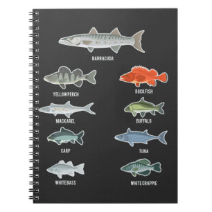 Cuaderno Pescador de especies de peces de agua dulce