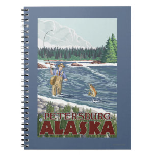 Cuaderno Pescador de la mosca - Petersburgo, Alaska