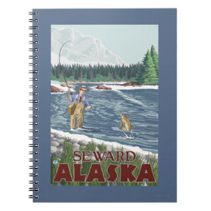Cuaderno Pescador de la mosca - Seward, Alaska