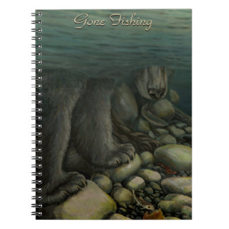 Cuaderno Pescador Personalizado de diario oso portátil de a
