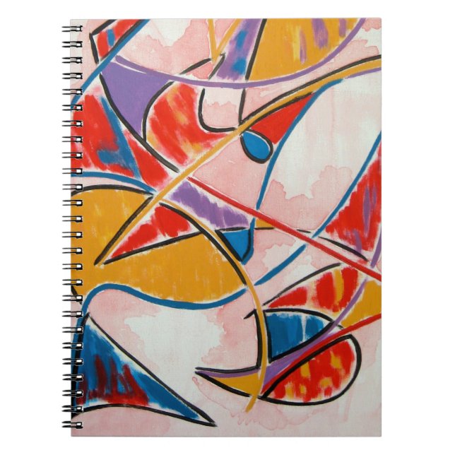 Cuaderno Pescados extraños - arte abstracto pintado a mano (Frente)