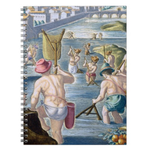 Cuaderno Pescando en aguas bajas usando redes, platee 96