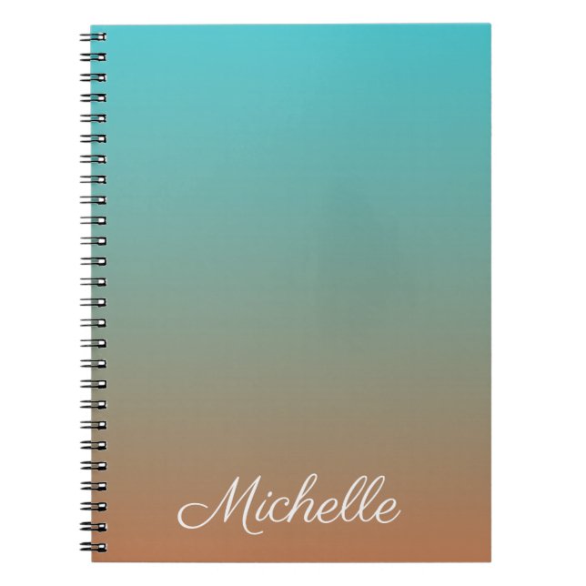 Cuaderno Pesos marrones y azules personalizados (Frente)