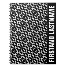 Cuaderno Pestaña de barra personalizada Ondas negras