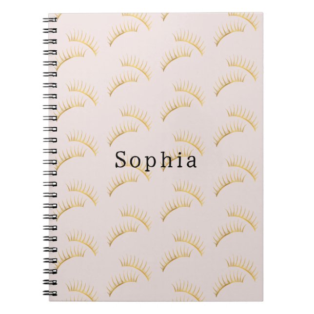 Cuaderno Pestañas doradas (Frente)