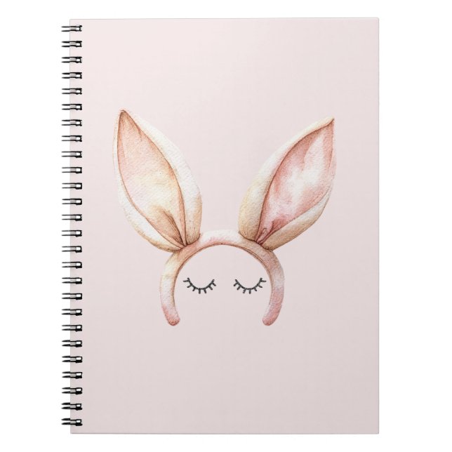 Cuaderno Pestañas Orejas de Conejo Rosas (Frente)