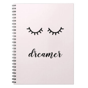 Cuaderno Pestañas Postizas Negras Rosadas