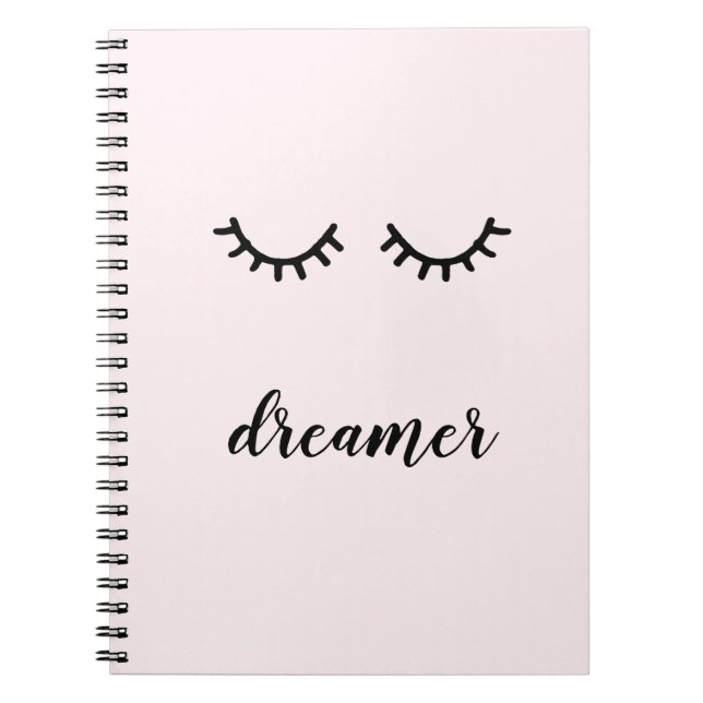 Cuaderno Pestañas Postizas Negras Rosadas (Frente)