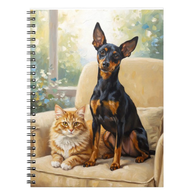 Cuaderno Pet Lovers Notebook - Dog Cat Oil Painting Journal (Frente)