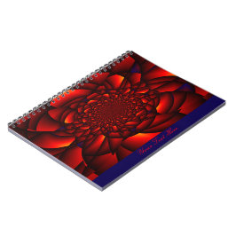 Cuaderno Pétalo Rojo Negro Azul
