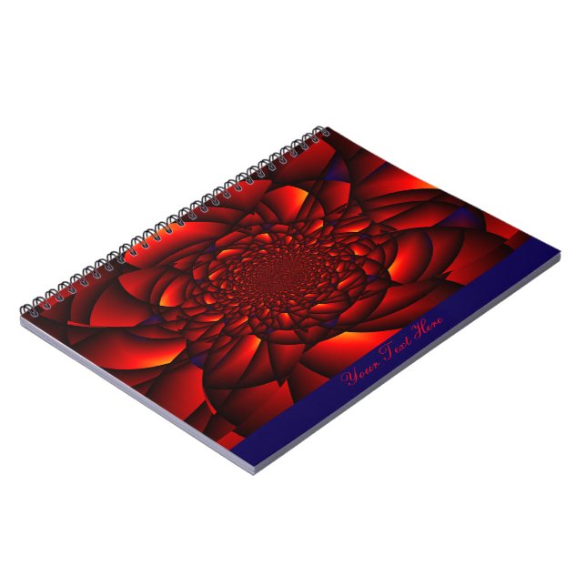 Cuaderno Pétalo Rojo Negro Azul (Lado Izquierdo)