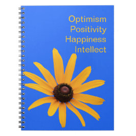 Cuaderno Pétalos amarillos de sol brillante en azul real