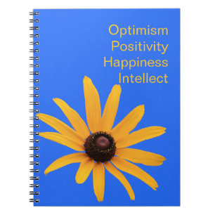 Cuaderno Pétalos amarillos de sol brillante en azul real
