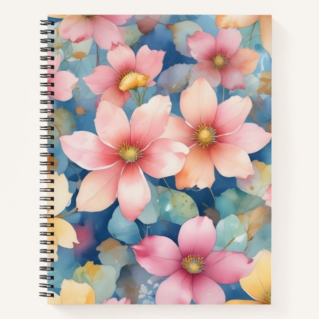 Cuaderno Pétalos Celestes (Anverso)