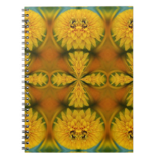 Cuaderno Pétalos de flores amarillas Resumen arte