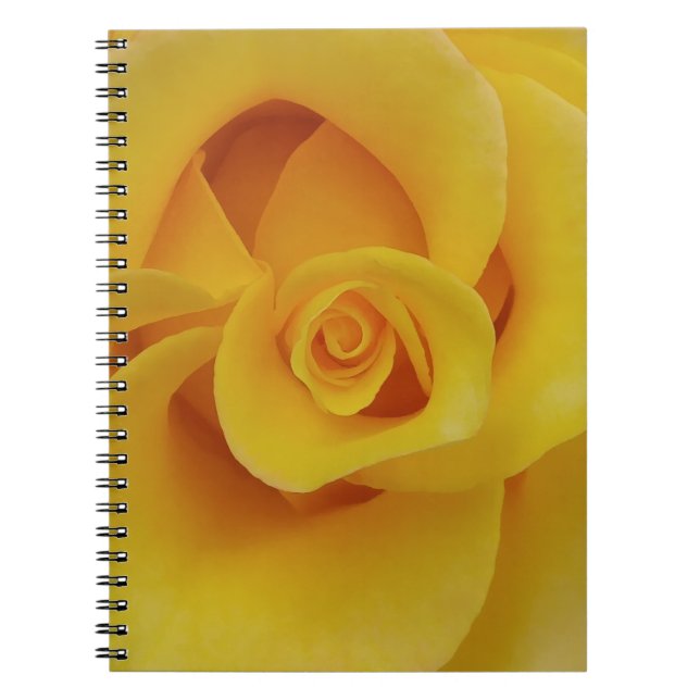 Cuaderno Pétalos de rosa amarilla romántica (Frente)