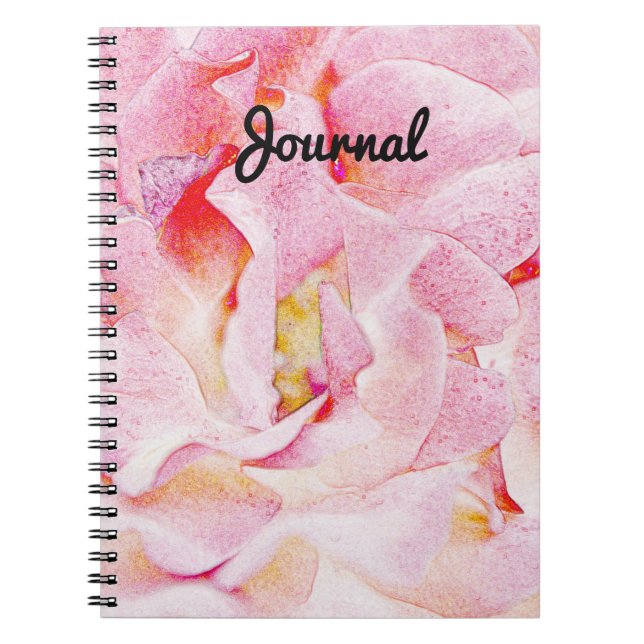 Cuaderno Pétalos rosa resumen bloc de notas de Art Journal (Frente)