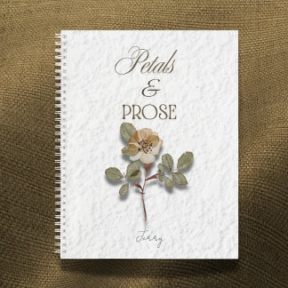 Cuaderno Pétalos y Prosa Floral Personalizada