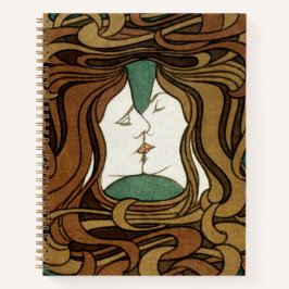 Cuaderno Peter Behrens Kiss Love Resumen Art Nouveau