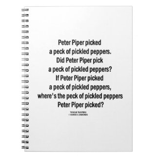 Cuaderno Peter Piper Recogió Un Cuello De Pimientos Pickled