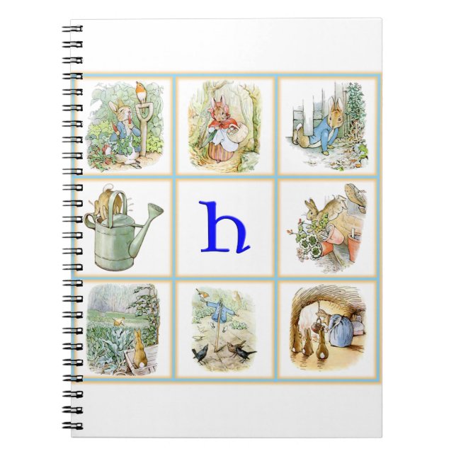 Cuaderno PETER RABBIT personalizado con letra H (Frente)