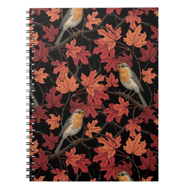 Cuaderno Petirrojos en arce (Frente)