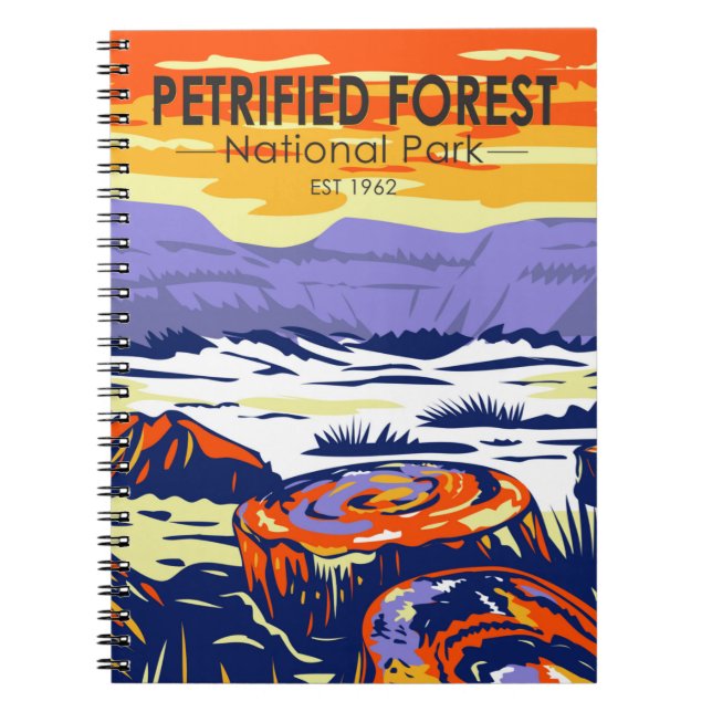 Cuaderno Petrified Forest National Park Arizona Vintage (Frente)