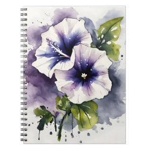 Cuaderno Petunia - Flores de acuarela