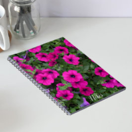 Cuaderno Petunias Florales Rosa Brillante