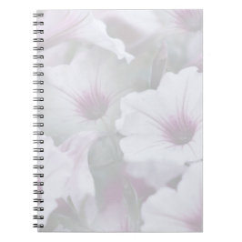 Cuaderno Petunias Rosadas Y Blancas