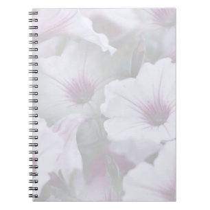 Cuaderno Petunias Rosadas Y Blancas