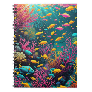 Cuaderno Pez tropical arte pop