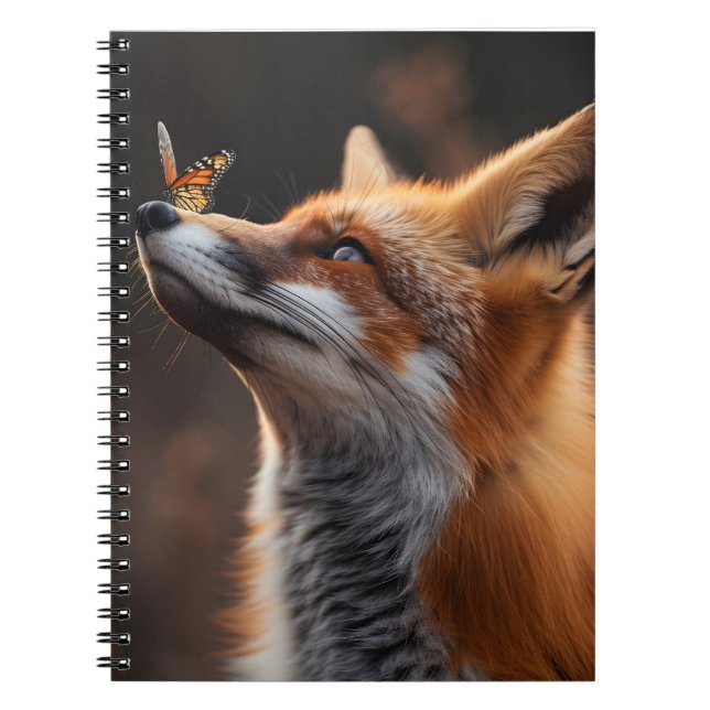 Cuaderno Pezo lindo con una mariposa sentada en su nariz (Frente)