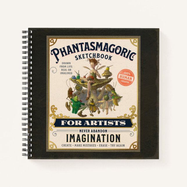 Cuaderno “Phantasmagoric Sketchbook” 8.5 x 8.5" (Anverso)