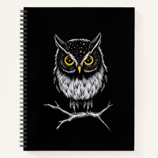 Cuaderno Phantom Owl Minimalist Line Art Notebook