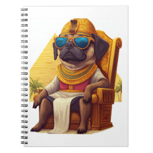 Cuaderno Pharaoh Pug - Antiguo perro egipcio