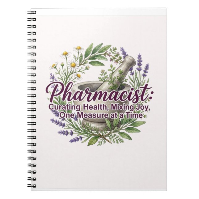 Cuaderno Pharmacist Curating Health Apothecary Botanical (Frente)