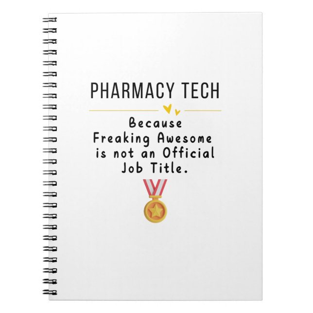 Cuaderno Pharmacy Tech T-Shirt (Frente)