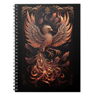 Cuaderno phoenix reproduciendo bloc de notas de foto espira